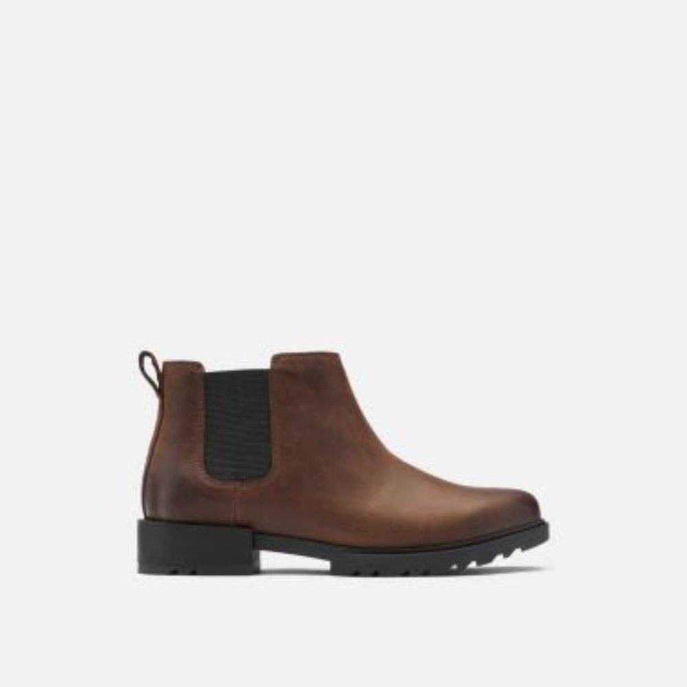 Sorel EMELIE™ II CHELSEA Chelsea Boot Women 12 Brown Leather "Fallen"